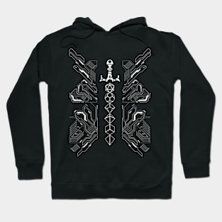 Subtle Nerd Polyhedral Dice Sword Futuristic Hoodie